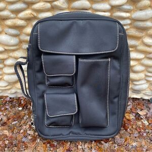 Levenger Black Heavy Duty Nylon Travel Case. EUC!